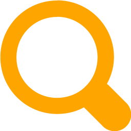 256x256 Orange Magnifying Glass Icon