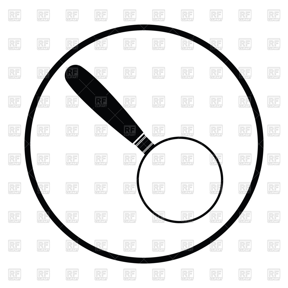 1200x1200 Thin Circle Design Of Magnifying Glass Icon Vector Image Of Icons