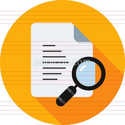 400x400 Document With Magnifying Glass Icon