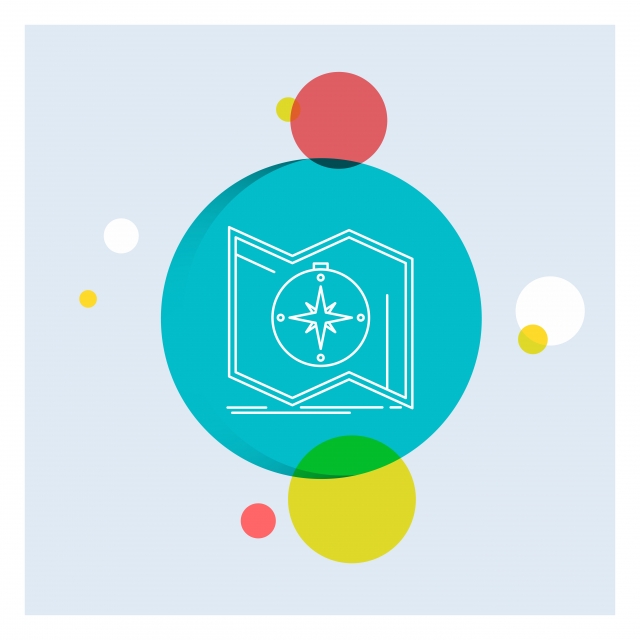 640x640 Direction Explore Map Navigate Navigation White Line Icon Co