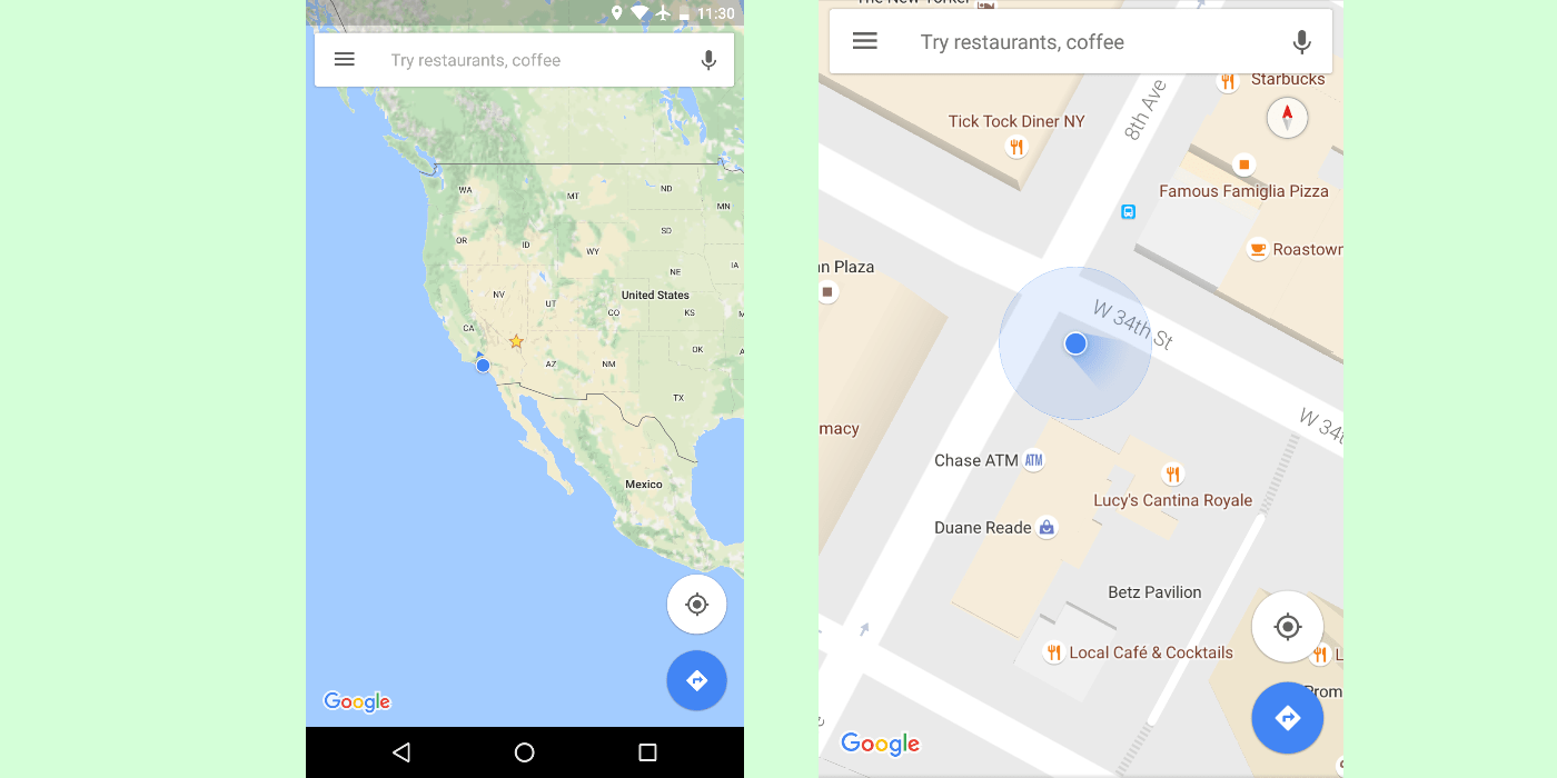 1400x700 Google Maps For Android Changes Direction Arrow To Beam, Adds Easy