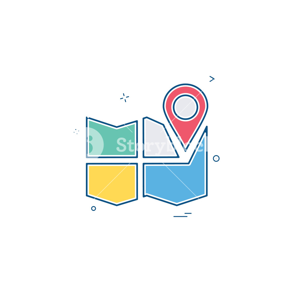 1000x1000 Gps Location Map Travel Direction Icon Vector Design Royalty Free