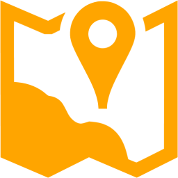256x256 Orange Map Marker Icon