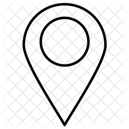 256x256 Map Pointer Icon Of Line Style
