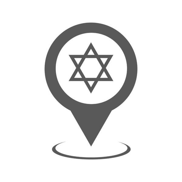 600x600 Synagogue Map Pointer Icon Vector Simple Art Print