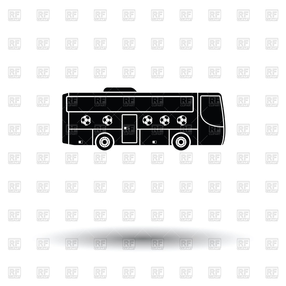 1200x1200 Football Fan Bus Icon Vector Image Of Signs, Symbols, Maps