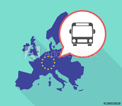 500x433 Map Of The Eu Map With A Bus Icon