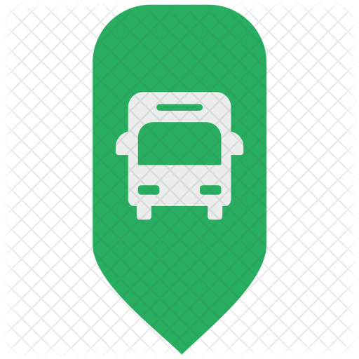 512x512 Bus, Station, Object, Map, Pointer Icon Of Flat Style