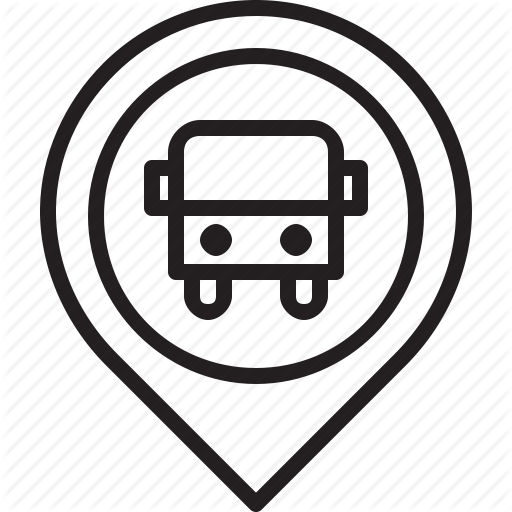 512x512 Bus, Location, Map, Pin, Station, Stop, Travel Icon