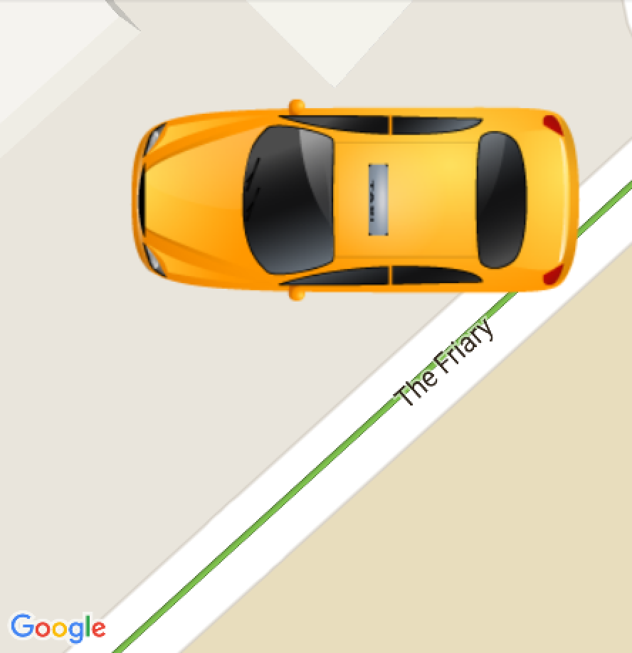 888x918 Googlemap Showing All Cars Marker With Correct Bearing