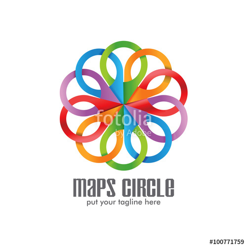 500x500 Maps Circle Logo Icon Stock Image And Royalty Free Vector