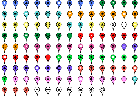 477x334 Extra Google Maps Icons
