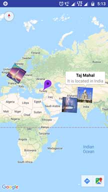 216x384 Android Google Map Custom Marker Icon, Image, Color, Size, Title, Name