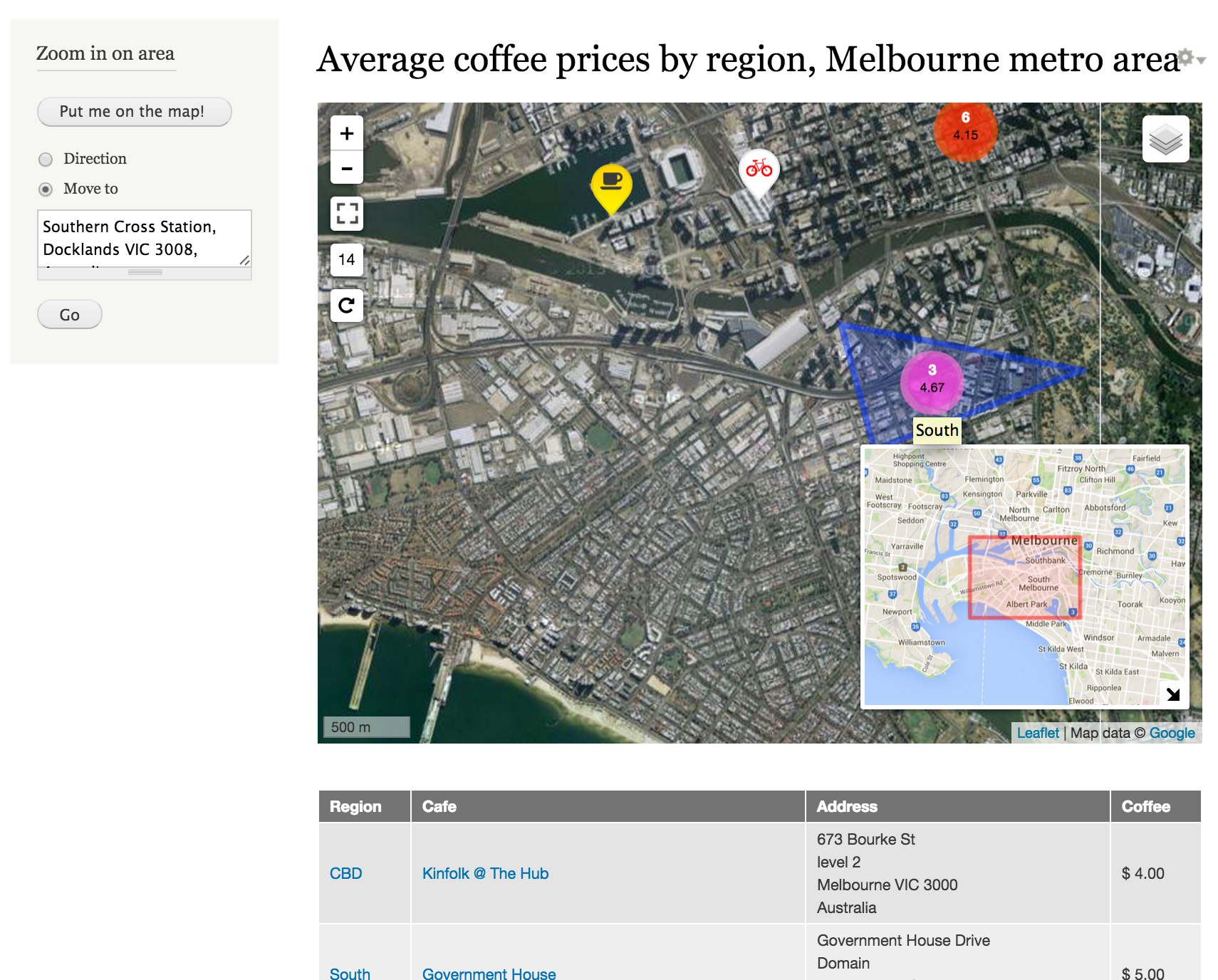 Геолокация по дням. Google Maps API. Google Maps Australia Geolocation.