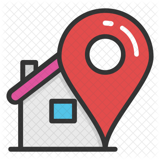 512x512 Home Location Icon Of Colored Outline Style