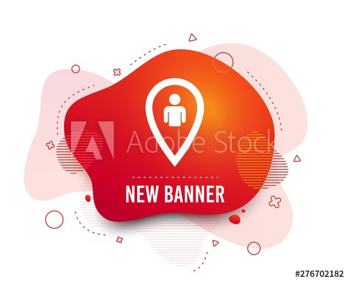 500x405 Fluid Badge Map Pointer User Sign Icon Person Location Marker
