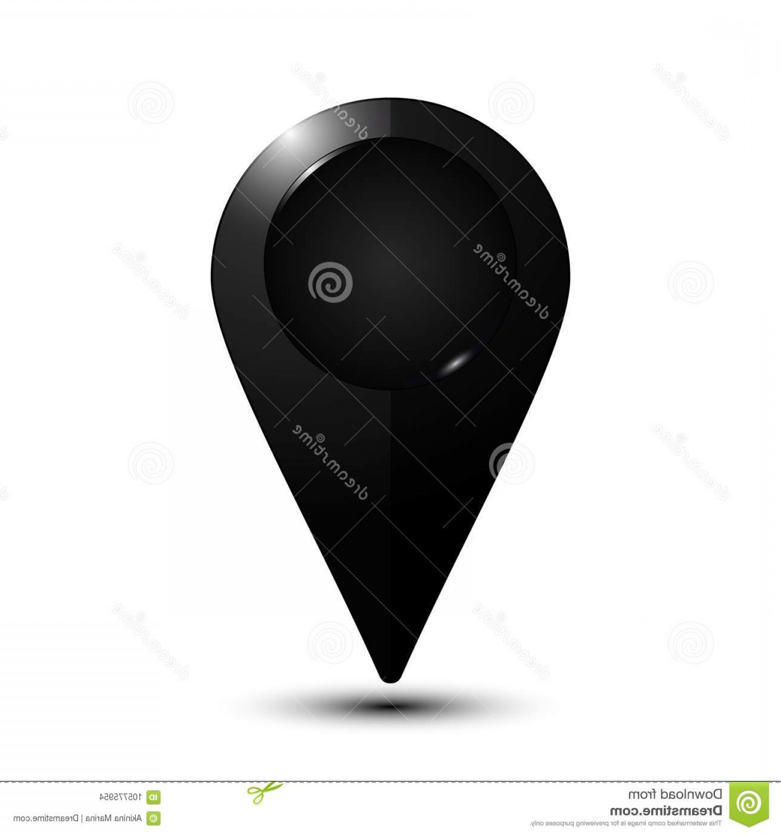 1560x1668 Map Pointer Vector Marker Icon D Illustration Black Empty Modern