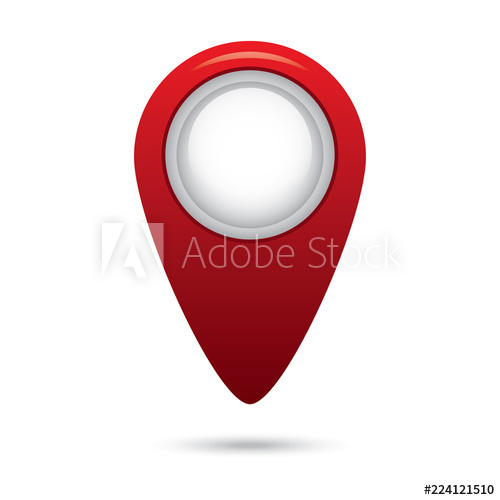 500x500 Red Empty Navigation Map Pointer Marker Icon