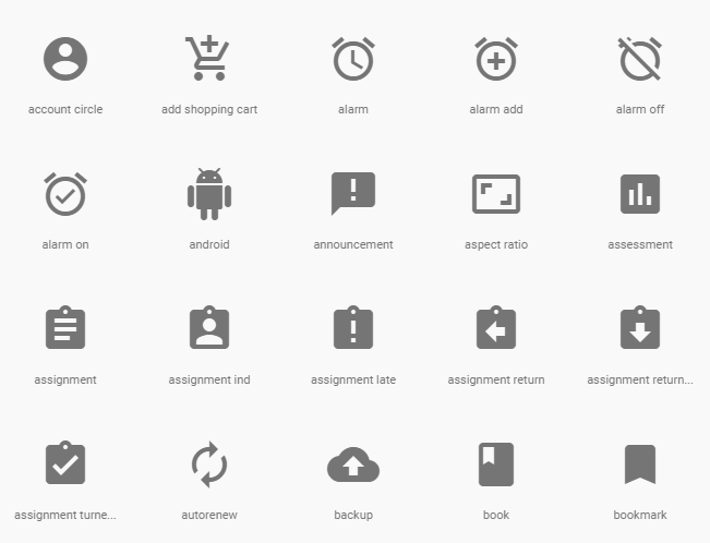 Google Material Design Icon Font At Vectorified.com | Collection Of ...