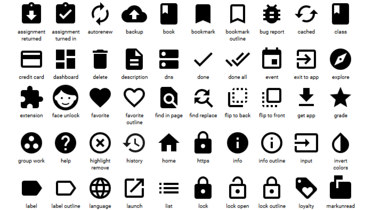 Google Material Design Icon Font at Collection of