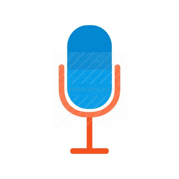 600x600 Mic Flat Multicolor Icon