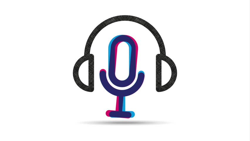 852x480 Microphone Icon Design, Video Animation Stock Footage Video