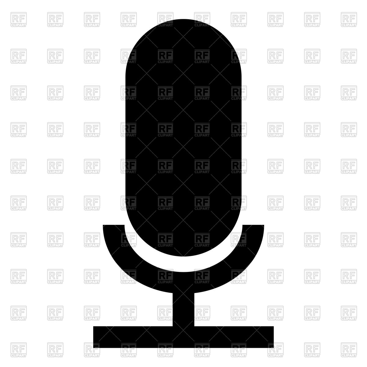 1200x1200 Microphone Icon Vector Image Of Signs, Symbols, Maps