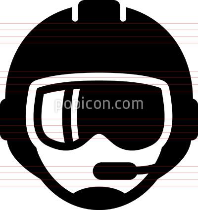 400x426 Pilot With Microphone Icon