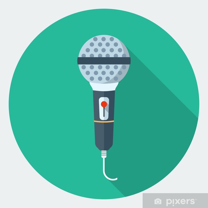 700x700 Vector Microphone Icon Wall Mural We Live To Change