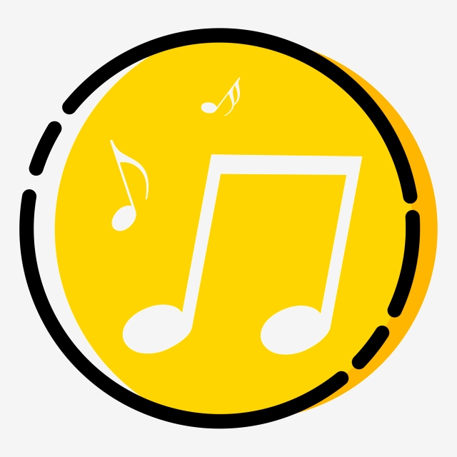 640x640 Yellow Music Cartoon Flat Simple Hobby Icon, Yellow Icon, Music