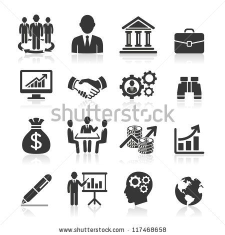 450x470 Business Icons, Management And Human Resources Vector