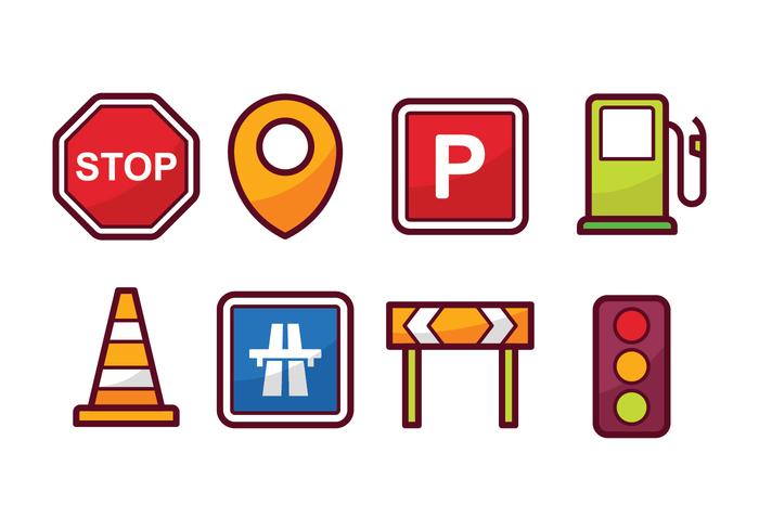 700x490 Traffic And Navigation Icon Set