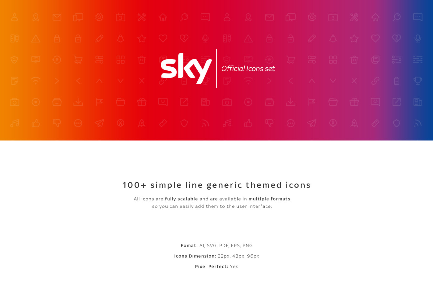 1400x965 Sky Official Icons Set On Behance