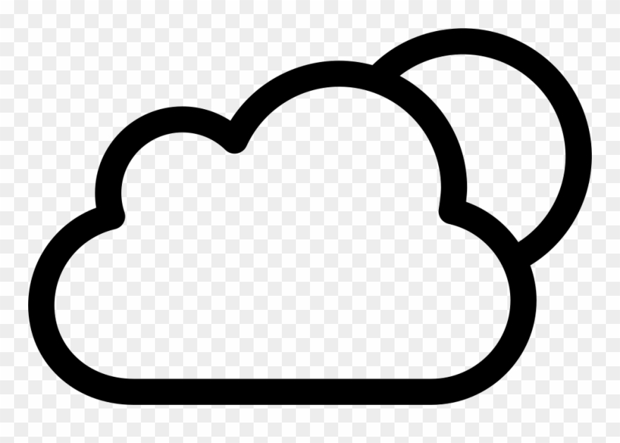 880x629 Cloudy Night Weather Symbol Of Cloud And Moon Png