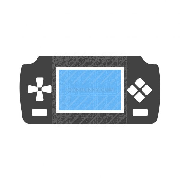 600x600 Play Station Blue Black Icon