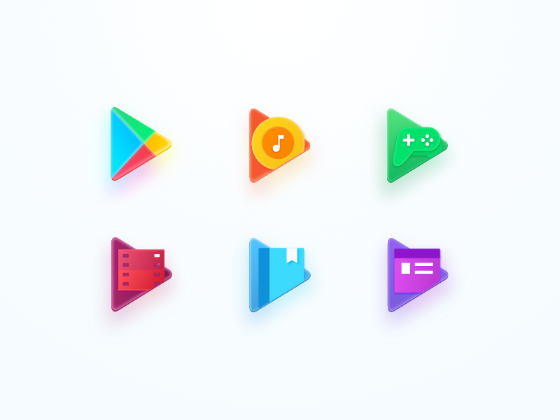 800x600 Google Play Icons