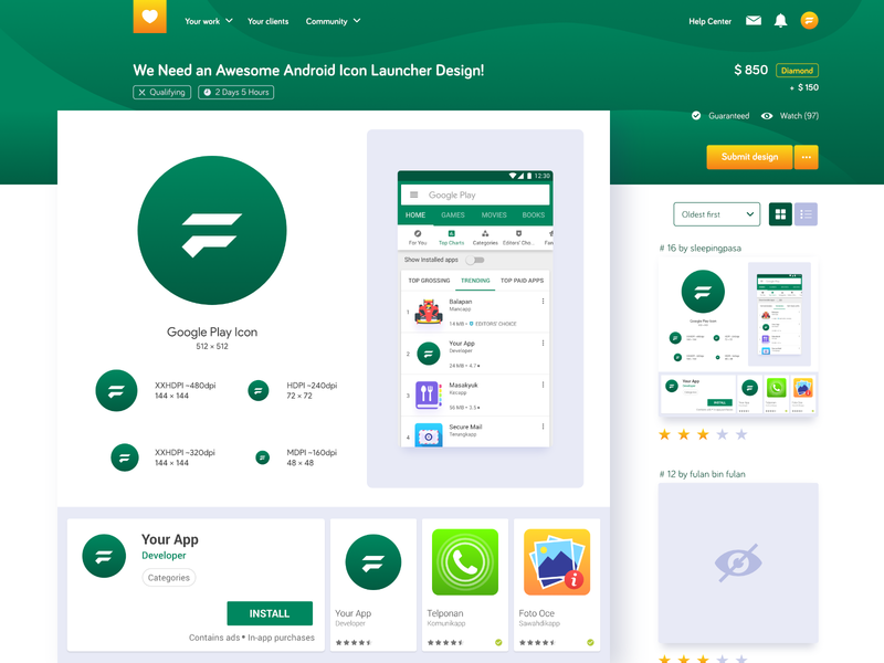 800x600 Android Icon Launcher Template For Affinity Designer