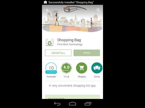 480x360 Google Play App The White Shopping Bag Icon