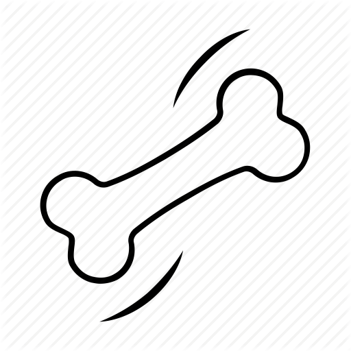 512x512 Bone, Dog, Fetch, Play, Retrieve, Throw, White Icon