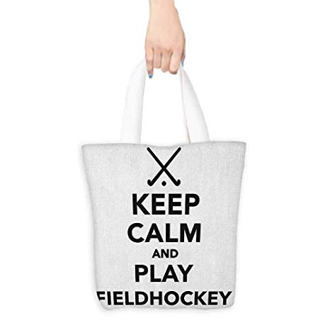 466x466 Canvas Craft Tote Hockey Keep Calm And Play