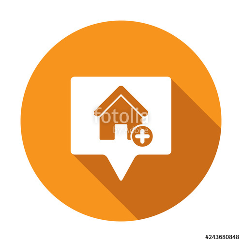 500x500 Address Icon With Add Sign Address Icon And New, Plus, Positive