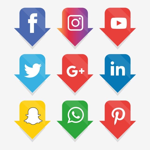640x640 Social Media Icons Set Logo Vector Illustrator, Social, Media