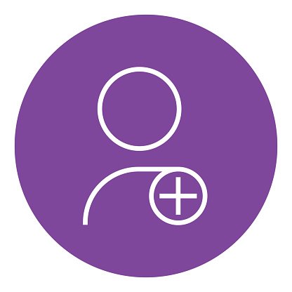 416x416 User Profile With Plus Sign Line Icon Premium Clipart