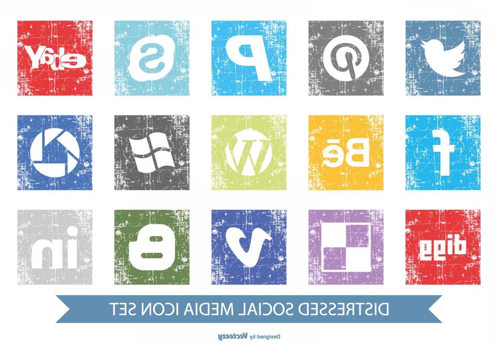1680x1176 Distressed Social Media Icon Set Geekchicpro