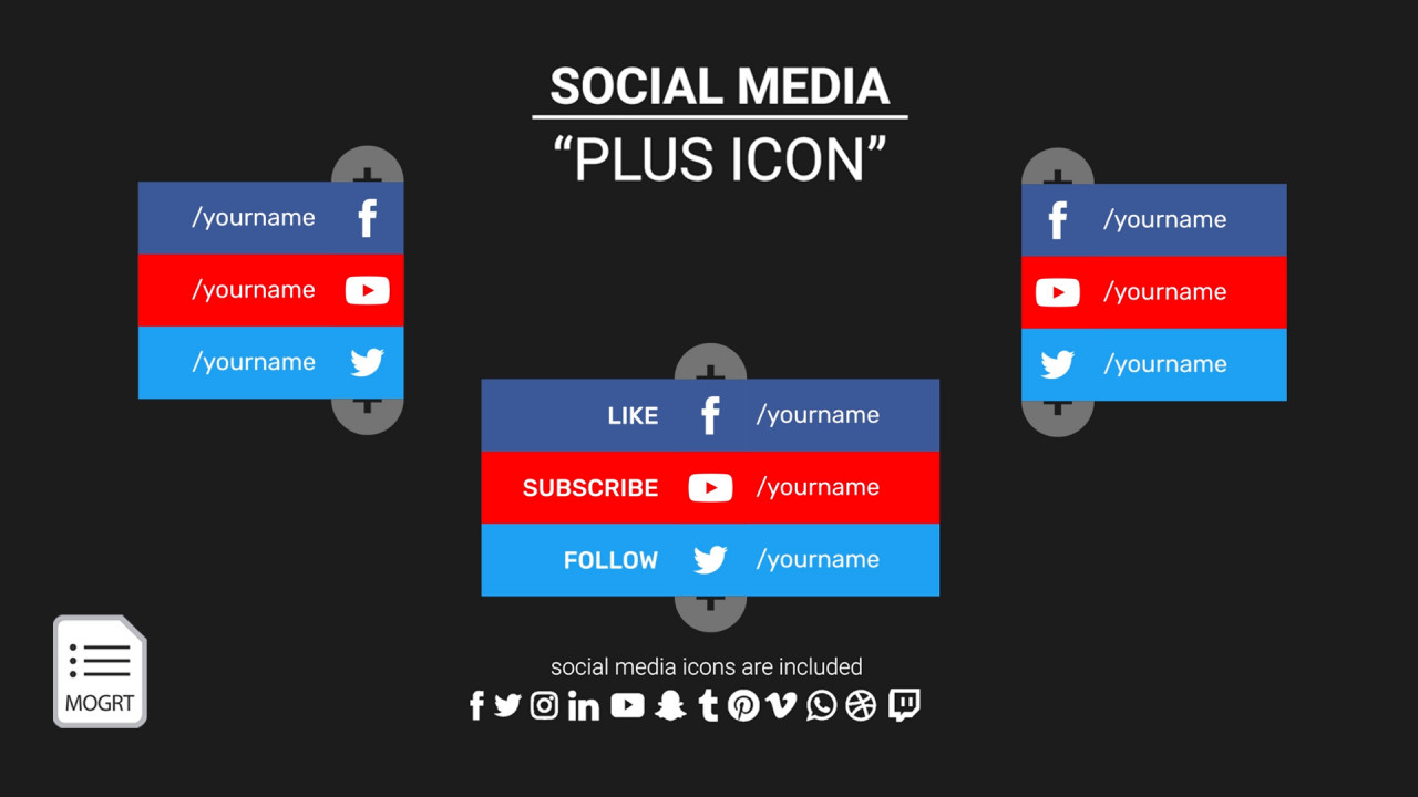 1280x720 Social Media Plus Icon