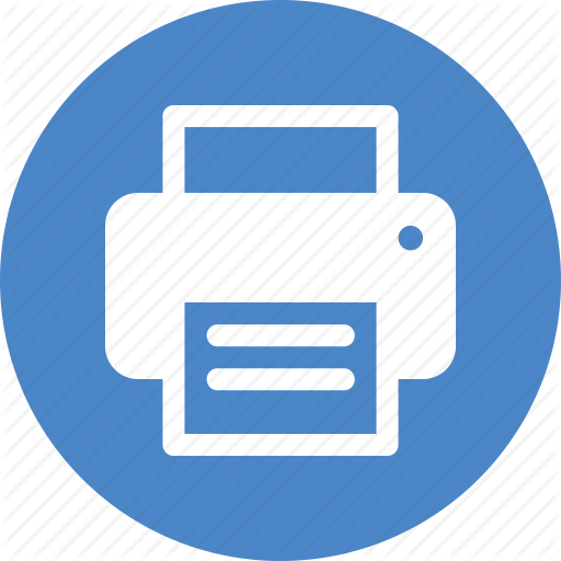 512x512 Blue, Circle, Copier, Office, Print, Printer, Printing Icon