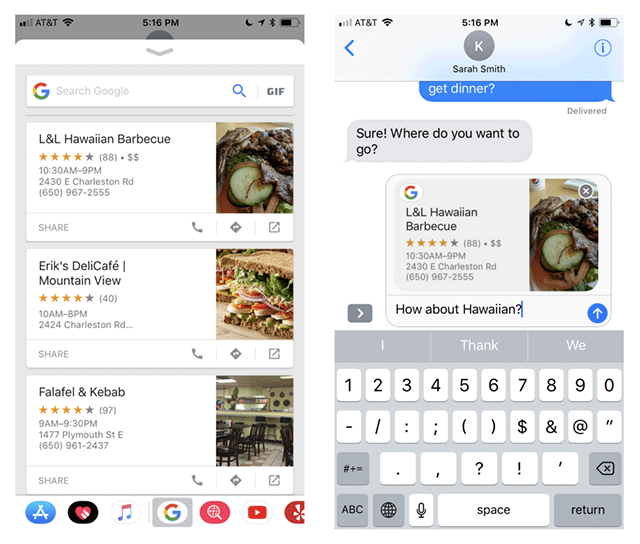640x544 Google Ios Search App Adds Imessage Extension, Safari Related