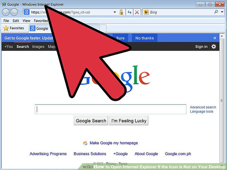 728x546 How To Open Internet Explorer If The Icon Is Not On Your Desktop