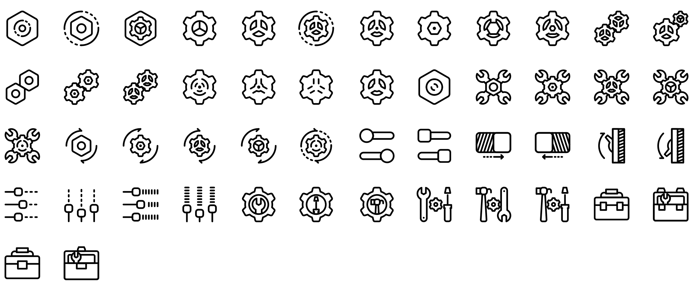 2280x984 Native Line Icons Pack