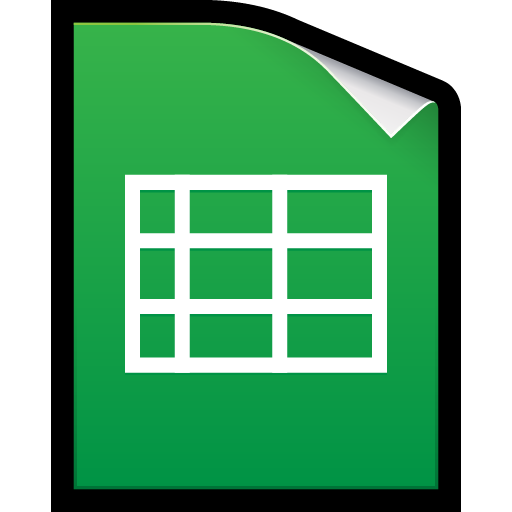 512x512 Docs, Google, Spreadsheet, Xls Icon
